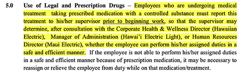 HECO Code says manager must discuss medication prior to beginning work